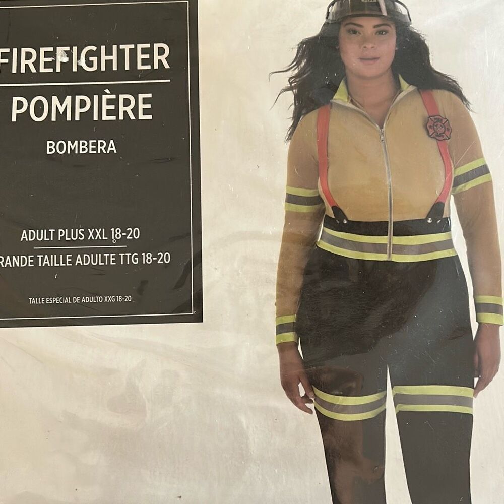 Firefighter Halloween Costume Womanโs XXLโCosplay